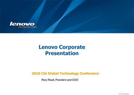 Lenovo at the Citi's 17th Annual Global Technology Conference