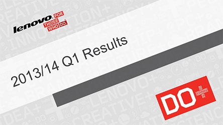FY2013/14 First Quarter Results