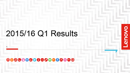 FY2015/16 First Quarter Results