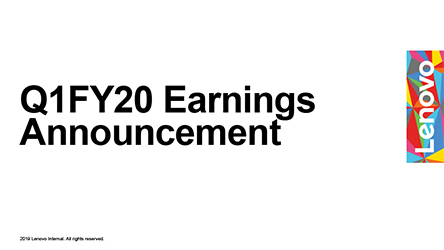 FY2019/20 First Quarter Results