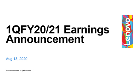FY2020/21 First Quarter Results