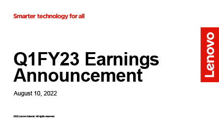 FY2022/23 First Quarter Results