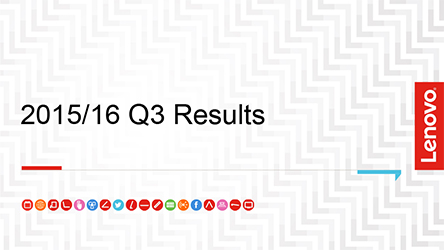 FY2015/16 Third Quarter Results